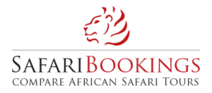 SafariBookings logo with a red lion head and the tagline Compare African Safari Tours